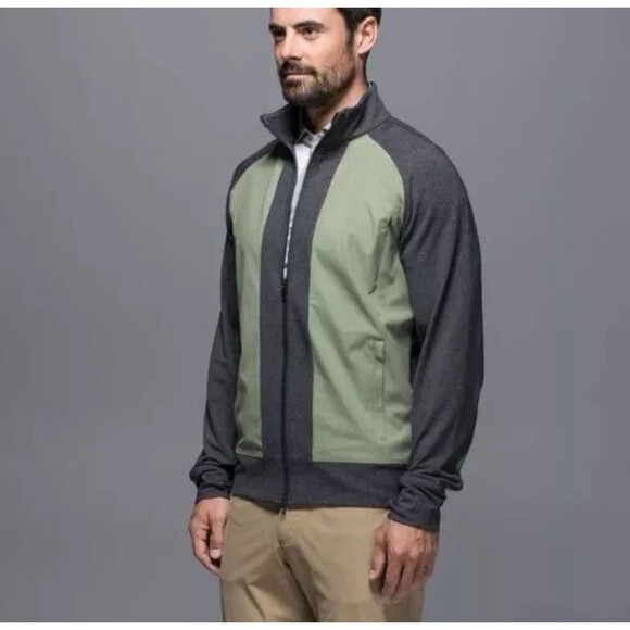 Men's Lululemon Tactic Jacket Heathered Black / Pomelo Size M - Picture 1 of 7